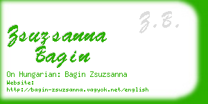 zsuzsanna bagin business card